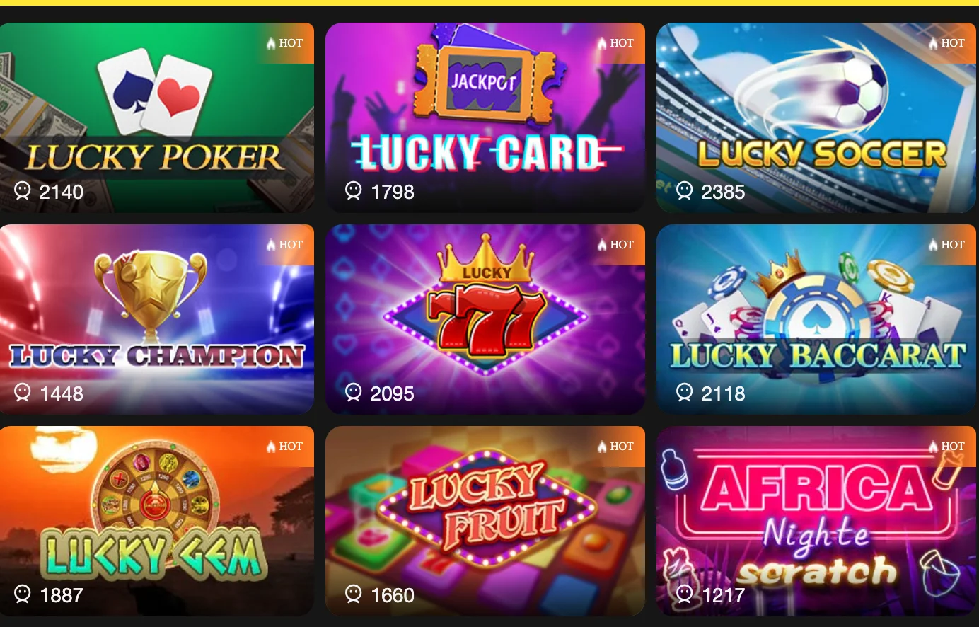 Bangbet casino game selection