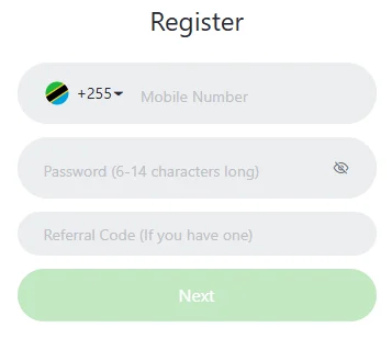 Bangbet Tanzania registration form